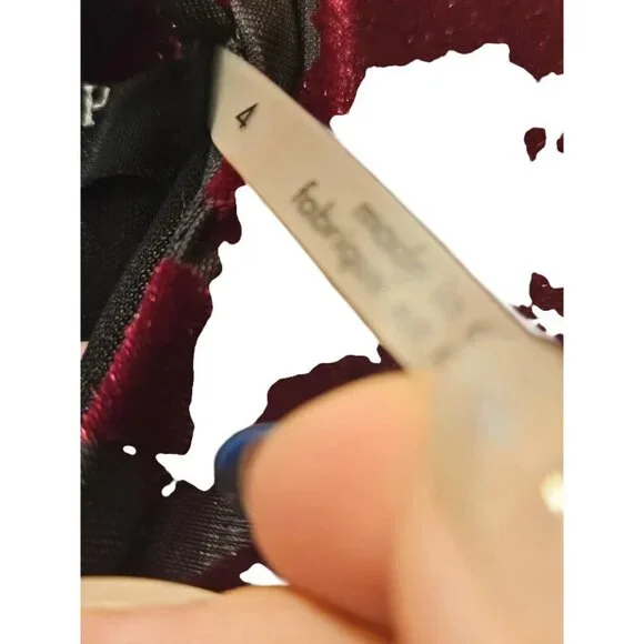 Ivanka Trump Red & Black Velvet Floral Long Sleeve Midi Dress Size 4 - Picture 6 of 9